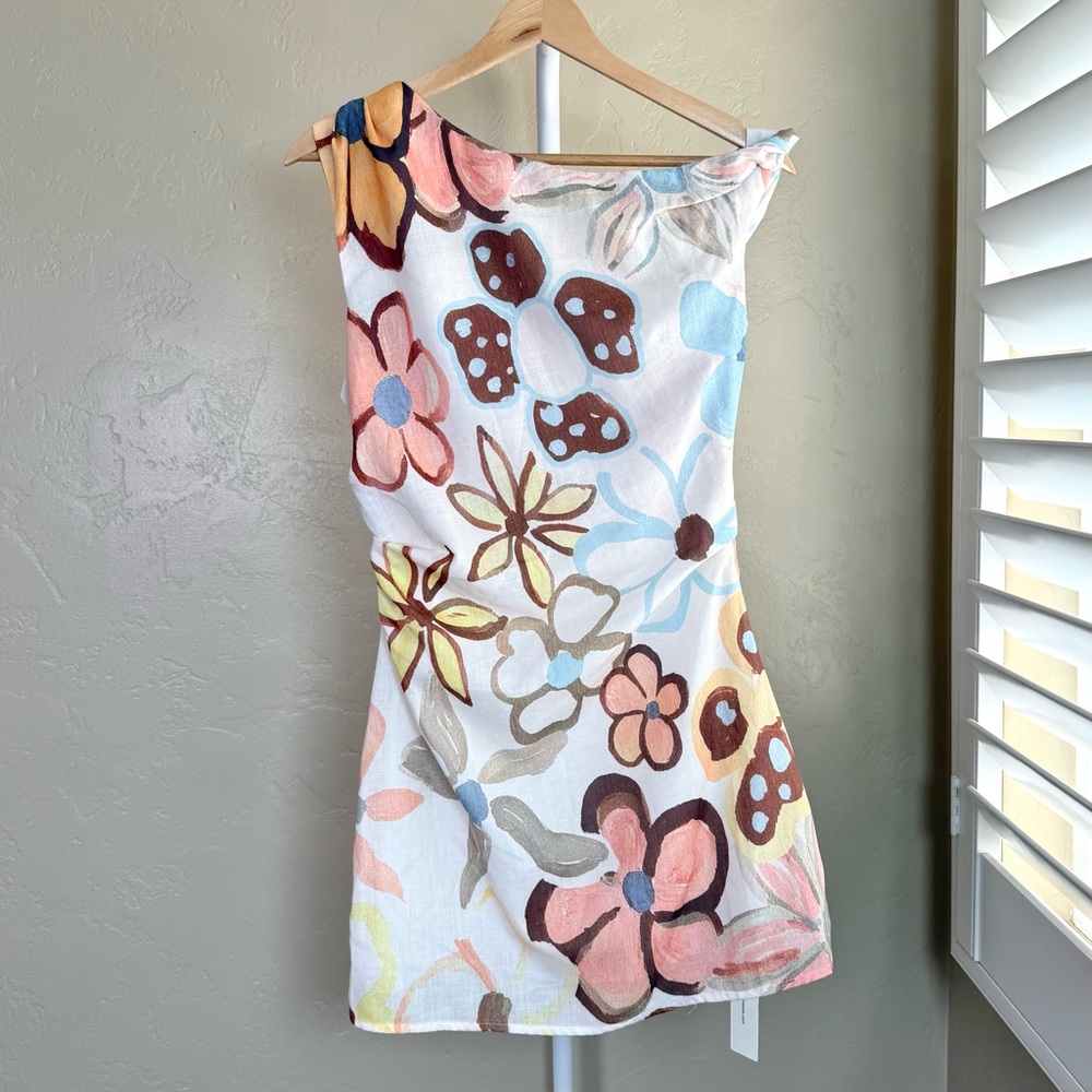 Commense Floral One Shoulder Dress - Multicolor - Picture 6 of 11